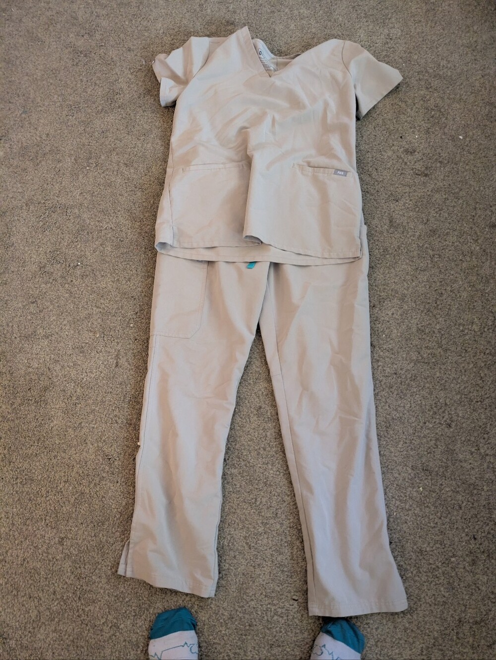 Figs Women's Scrub Set in Light Beige